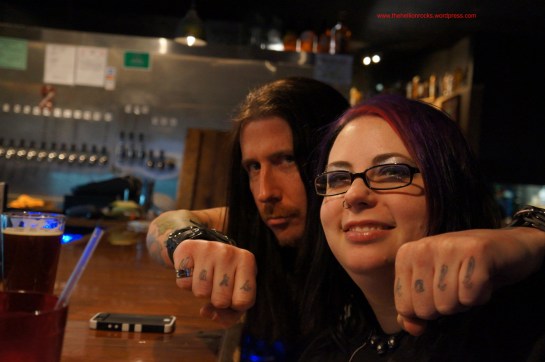 Justin and Lindsey at dinner