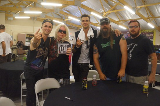 Charlie Cosser, the Hellion, Mike Kruger, Charlie "MF" Owens, Gabe Gambino - photo by Mrs. Hellion